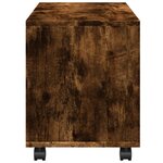 vidaXL Armoire roulante chêne fumé 72x33x42 5 cm bois d'ingénierie