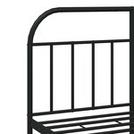 vidaXL Cadre de lit métal sans matelas avec tête de lit noir 150x200cm