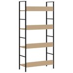 vidaXL Bibliothèque à 4 niveaux chêne 60x27 6x124 5 cm bois ingénierie