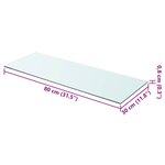vidaXL Panneau pour étagère Verre transparent 80 x 30 cm