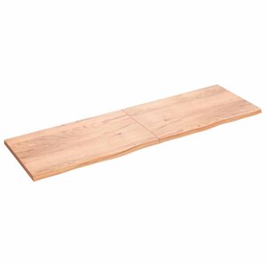 vidaXL Dessus de table marron clair bois chêne massif traité