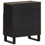 vidaXL Table de chevet noir 50x33x62 cm bois de manguier solide