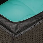 vidaXL Salon de jardin 8 Pièces avec coussins noir résine tressée