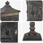 vidaXL Boîte aux Lettres Debout avec porte Bronze 42 5 x 29 5 x 117 cm