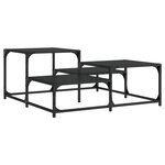 vidaXL Table basse noir 87 5x87 5x40 cm bois d'ingénierie