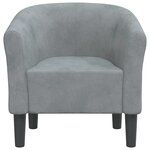 vidaXL Chaise cabriolet gris foncé velours