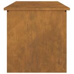 vidaXL Boîte de Rangement Extérieure Rouillé 80 x 50 5 x 50 cm Acier