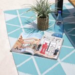 Tapis d'extérieur réversible galapagos bleu  180x120cm