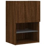 vidaXL Meubles TV avec lumières LED 2 Pièces chêne marron 40 5x30x60 cm