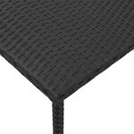VidaXL Table basse de jardin rectangulaire noir 60x40x37 cm rotin