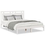vidaXL Cadre de lit extra long sans matelas 160x220 cm bois massif