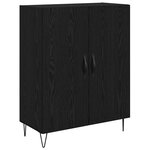 vidaXL Haut Armoire Chêne blanc et noir 69 5 x 34 x 180 cm