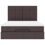 VidaXL Cadre de lit ottoman avec matelas marron foncé 140x190 cm tissu