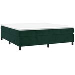 vidaXL Sommier à lattes de lit et matelas Vert foncé 200x200cm Velours