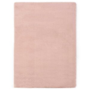 vidaXL Tapis 160x230 cm Fausse fourrure de lapin Vieux rose