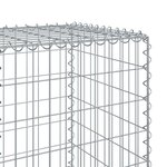 vidaXL Panier gabion avec couvercle 300x50x150 cm fer galvanisé