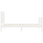 vidaXL Cadre de lit sans matelas blanc bois de pin massif