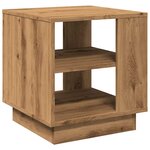 vidaXL Table basse chêne artisanal 40x40x43 cm bois d'ingénierie