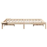 vidaXL Cadre de lit avec tables de chevet Marron Marron