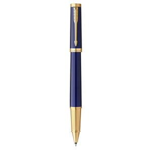 Stylo roller PARKER INGENUITY Bleu Finition dorée recharge encre noire pointe fine coffret cadeau