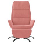 vidaXL Chaise de relaxation avec repose-pied Rose Velours