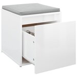 VidaXL Tiroir boîte Blanc brillant 40 5x40x40 cm Bois d'ingénierie