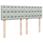 vidaXL Cadre de lit ottoman avec matelas gris clair 140x200 cm velours