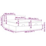 VidaXL Cadre de lit ottoman avec matelas taupe 200x200cm tissu