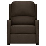 vidaXL Fauteuil de massage Marron foncé Tissu