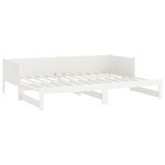 vidaXL Lit coulissant sans matelas blanc 2x(80x200)cm