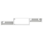 vidaXL Meuble TV mural Montage mural Blanc 150 x 28 x 26 cm