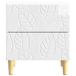 vidaXL Table de chevet 2 Pièces Blanc brillant 43 x 34 5 x 48 cm