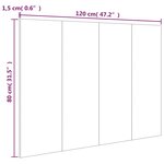 vidaXL Tête de lit Chêne fumé 120x1 5x80 cm Bois d'ingénierie