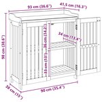 vidaXL Armoire de jardin Marron 78 x 36.5 x 78cm Bois d'acacia massif