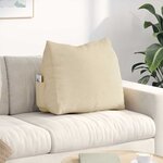 vidaXL Coussin de Dos Crème 60 x 20 x 50 cm tissu
