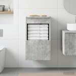 vidaXL Armoire de salle de bain Gris béton 30 x 41 x 50 cm