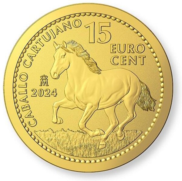 Pièce de monnaie en Or 15 Cents g 3.11 (1/10 oz) Millésime 2024 Gold Strike CARTHUSIAN HORSE