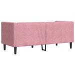 vidaXL Canapé Chesterfield avec traversins 2 places rose velours