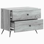 vidaXL Cabinet de chevet avec tiroir Sonoma gris 62 x 34 5 x 47 5 cm