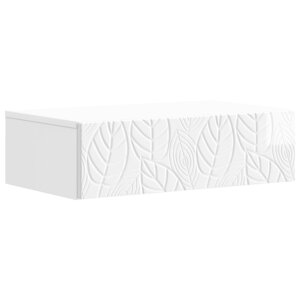vidaXL Table d'appoint murale Blanc brillant 59 x 34 5 x 17 cm