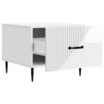 vidaXL Table basse Blanc brillant 49 x 50 x 40 cm Bois d'ingénierie