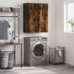 vidaXL Armoire murale chêne fumé 69 5x34x90 cm