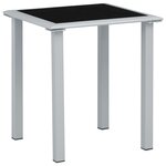 vidaXL Chaises longues lot de 2 avec table Aluminium Taupe