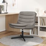 vidaXL Chaise Pivotante Taupe Tissu Une personne Élégante