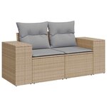 vidaXL Ensemble de canapé de jardin 11 Pièces Beige  Gris clair