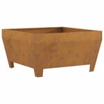 vidaXL Braise Marron 80 x 80 x 43 cm Acier résistant aux intempéries