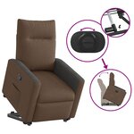 vidaXL Fauteuil inclinable Marron Tissu