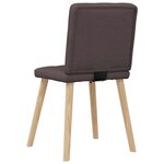 vidaXL Chaises à manger lot de 4 marron foncé tissu