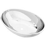 vidaXL Lavabo 40  x 33 x 13 5 cm Céramique Argenté