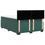 vidaXL Sommier à lattes de lit et matelas Vert foncé 140x200cm Velours